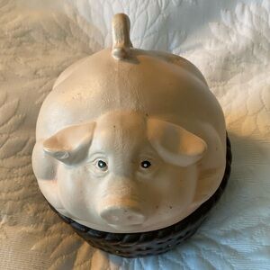 Pig Container light pink and brown